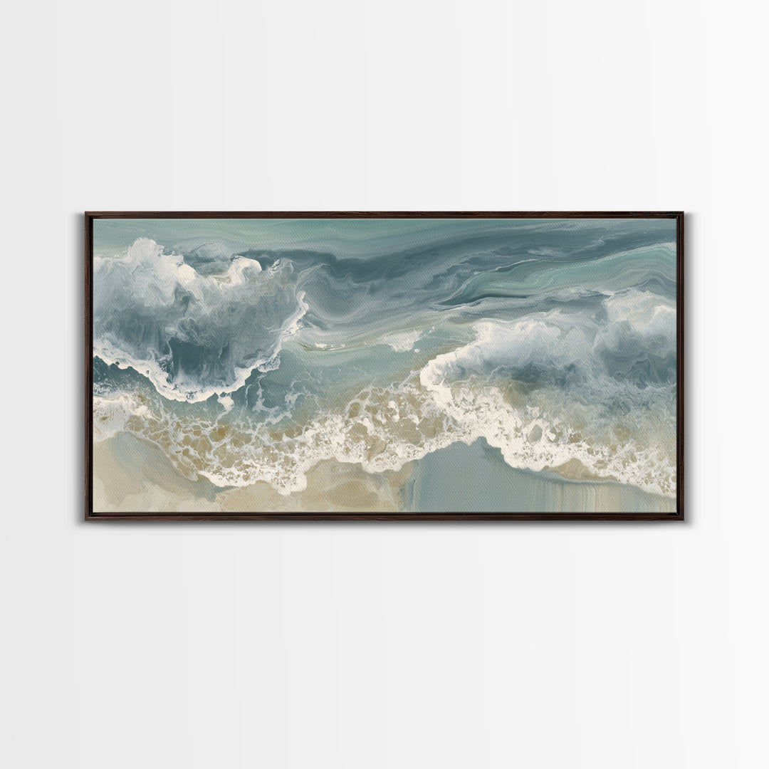 Soft Cloud and Rain Composition Canvas Print, Bathroom Art, Dog Portrait, Bathroom Decor, Fine Art, Spa, Minimalist Wall Art, BAT-2x1-63