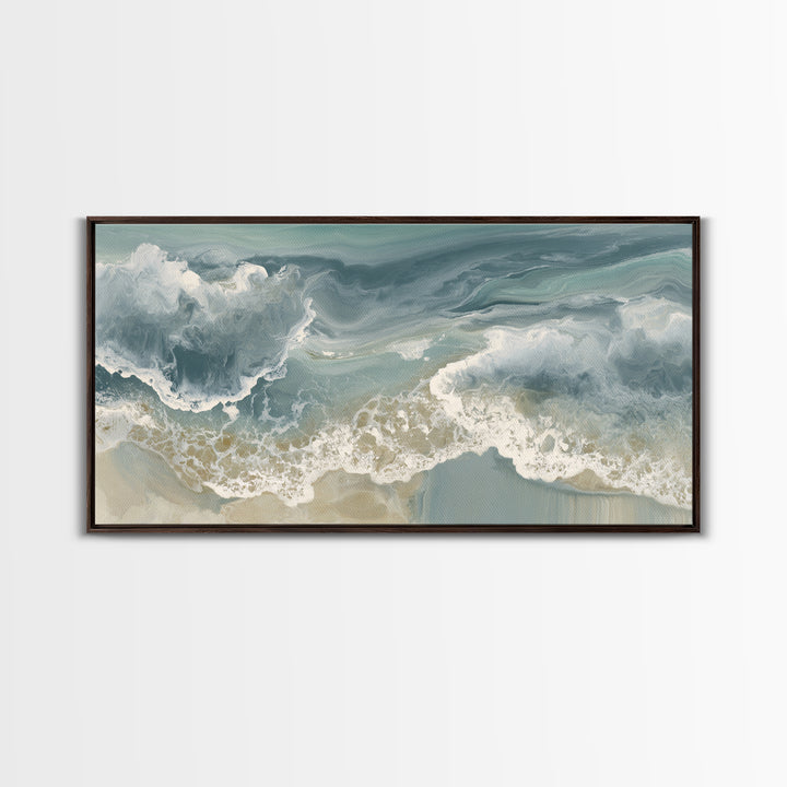 Soft Cloud and Rain Composition Canvas Print, Bathroom Art, Dog Portrait, Bathroom Decor, Fine Art, Spa, Minimalist Wall Art, BAT-2x1-63