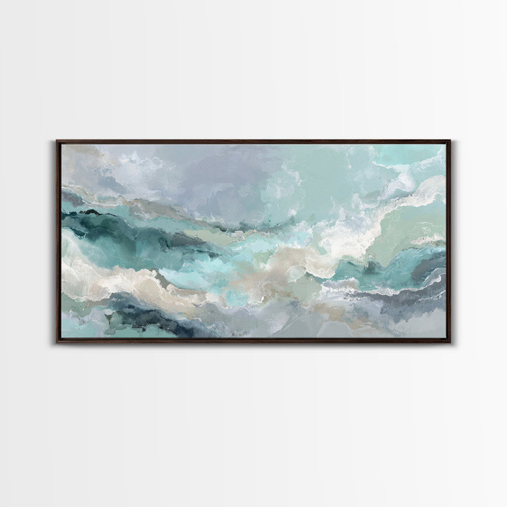 Abstract Marble Texture Framed Canvas Print, Bathroom Art, Bathroom Prints, Bathroom Decor, Abstract Art, Spa, Trendy Wall Art, BAT-2x1-84