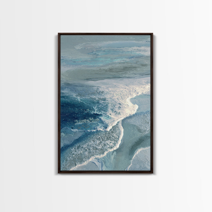 Calming Blue Ocean Wave Study Canvas Print, Bathroom Art, Digital Wall Art, Bathroom Decor, Fine Art, Spa, Unique Wall Art, BAT-2x3-57