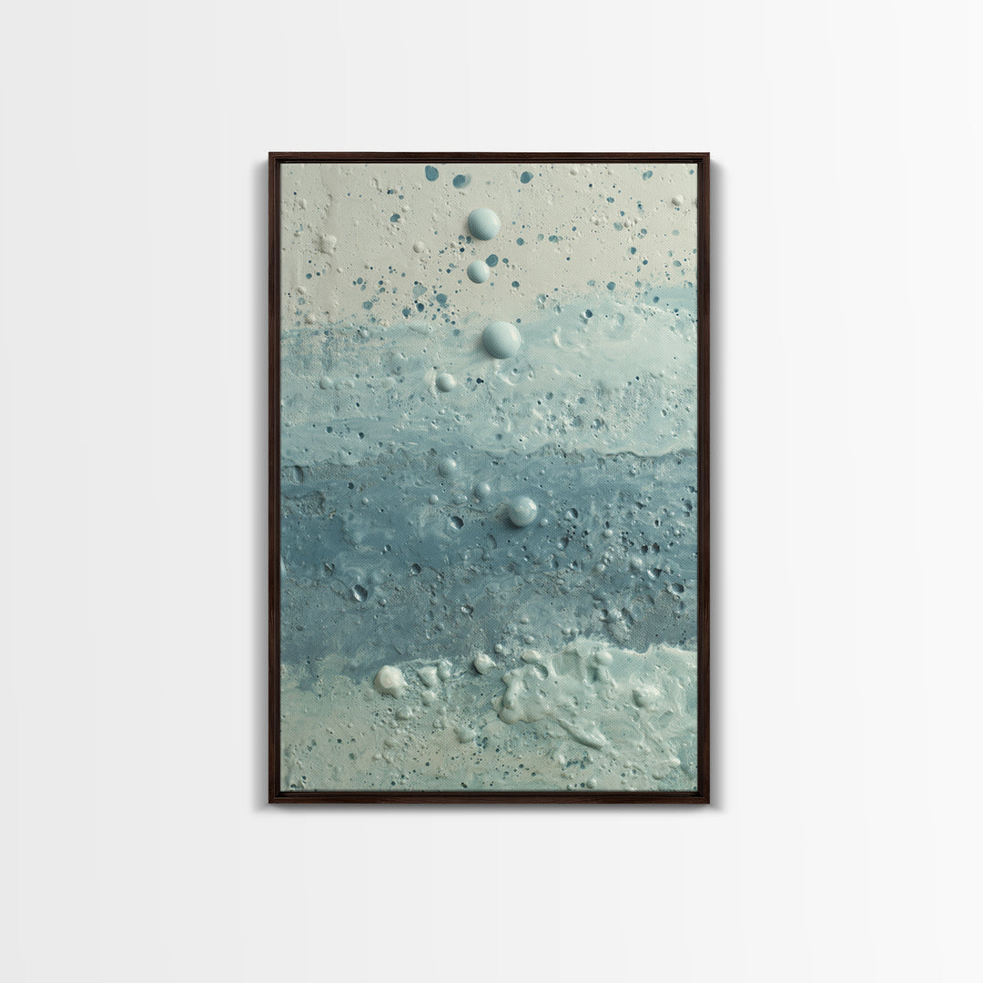 Soft Cloud and Rain Composition Framed Canvas Print, Bathroom Art, Room Decor, Bathroom Decor, Spa, Custom Pet Portrait, BAT-2x3-75