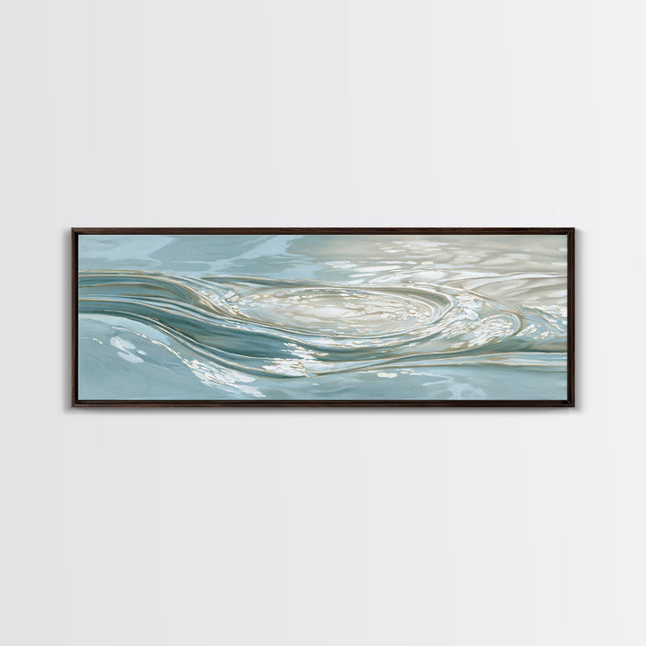 Abstract Water Ripples Canvas Print, Bathroom Art, Framed Wall Art, Bathroom Decor, Abstract Art, Spa, Bathroom Art Decor, BAT-3x1-21