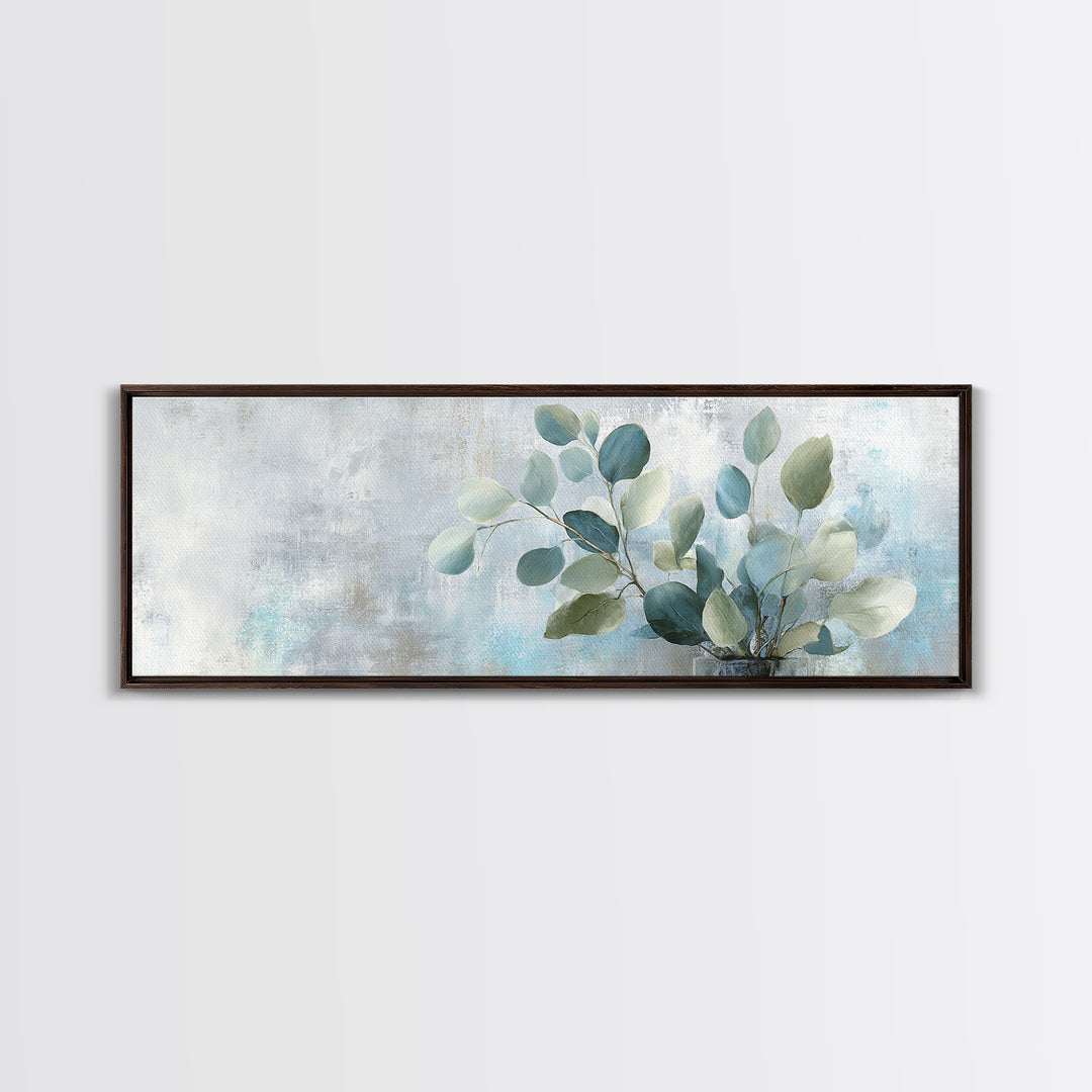 Sunlit Window Plant Shadow on Plaster Canvas Print, Bathroom Art, Poster, Bathroom Decor, Abstract Art, Spa, Digital Print, BAT-3x1-34