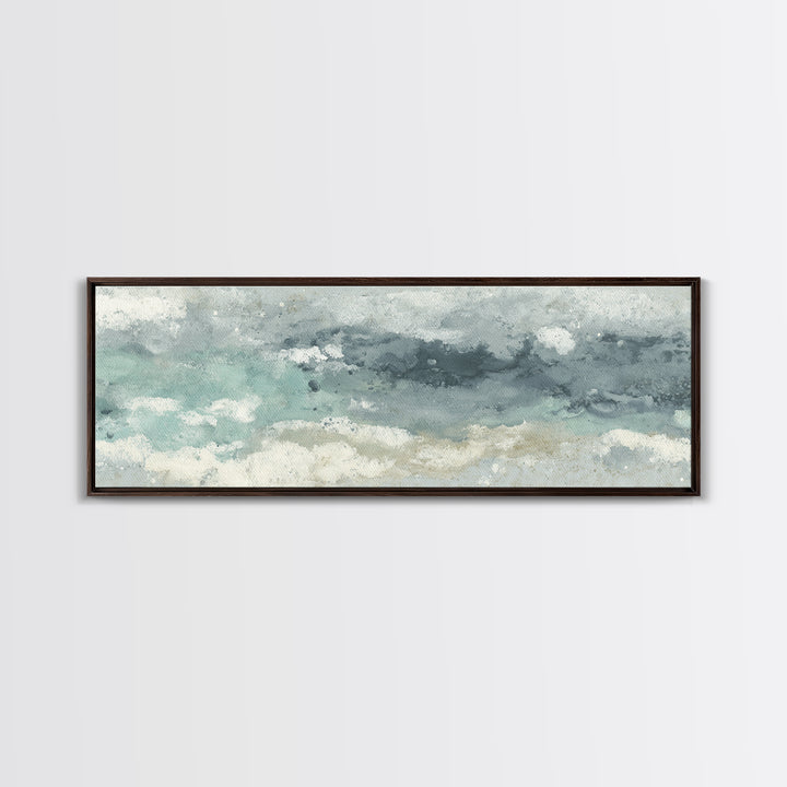 Soft Cloud and Rain Composition Canvas Print, Bathroom Art, Statement Artwork, Bathroom Decor, Fine Art, Spa, Digital Art, BAT-3x1-35