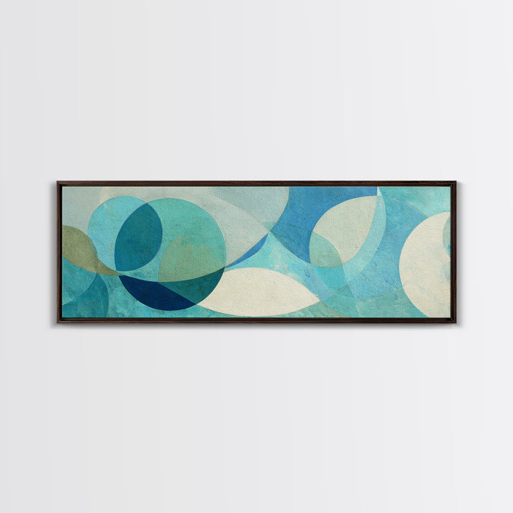 Clean Geometric Forms Framed Canvas Print, Bathroom Art, Bathroom Decor, Abstract Art, Spa, Bathroom Accessories, Modern Art, BAT-3x1-37