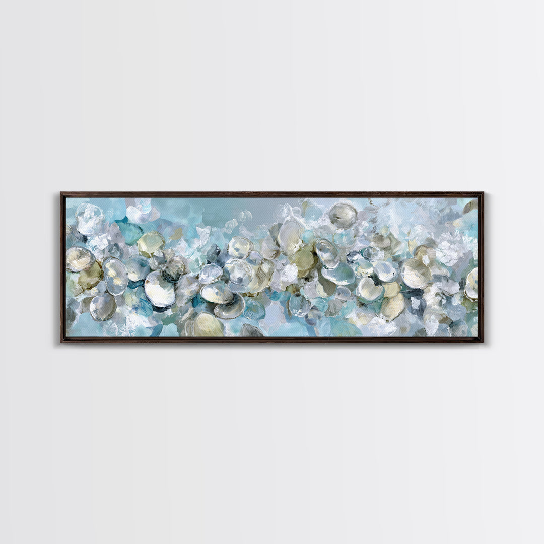 Oyster Shell Study Canvas Print, Bathroom Art, Bathroom Wallpaper, Bathroom Decor, Oil Painting, Spa, Luxury Decor, Art Print, BAT-3x1-62