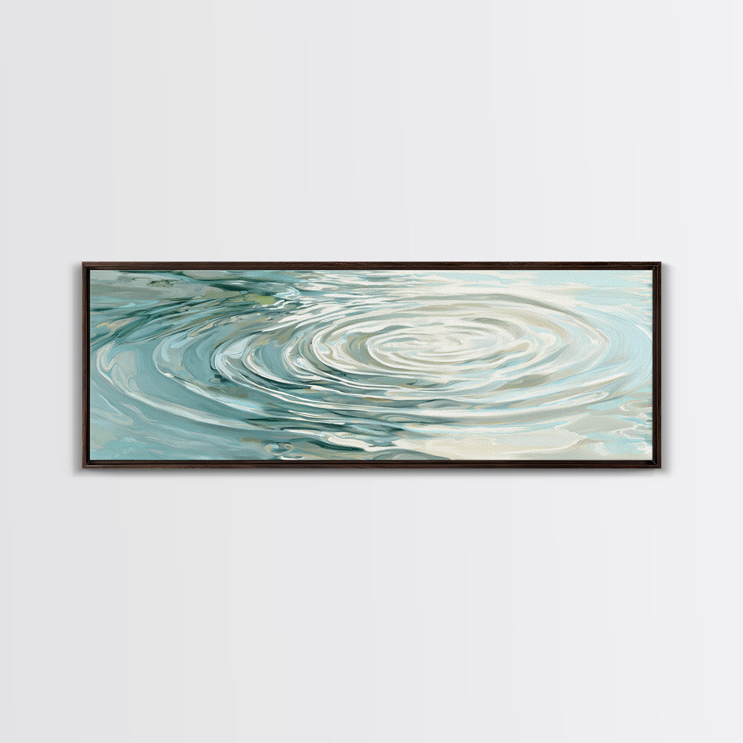 Abstract Water Ripples Framed Canvas Print, Bathroom Art, Bathroom Wall Decor, Bathroom Decor, Fine Art, Spa, Bathroom Print, BAT-3x1-69