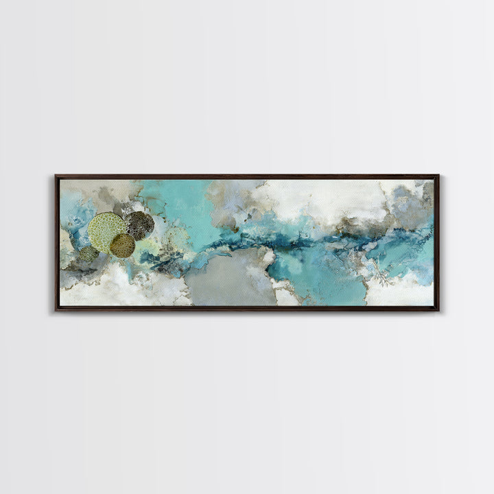Lemon and Botanical Still Life Canvas Print, Bathroom Art, Framed Wall Art, Bathroom Decor, Watercolor Art, Spa, BAT-3x1-94