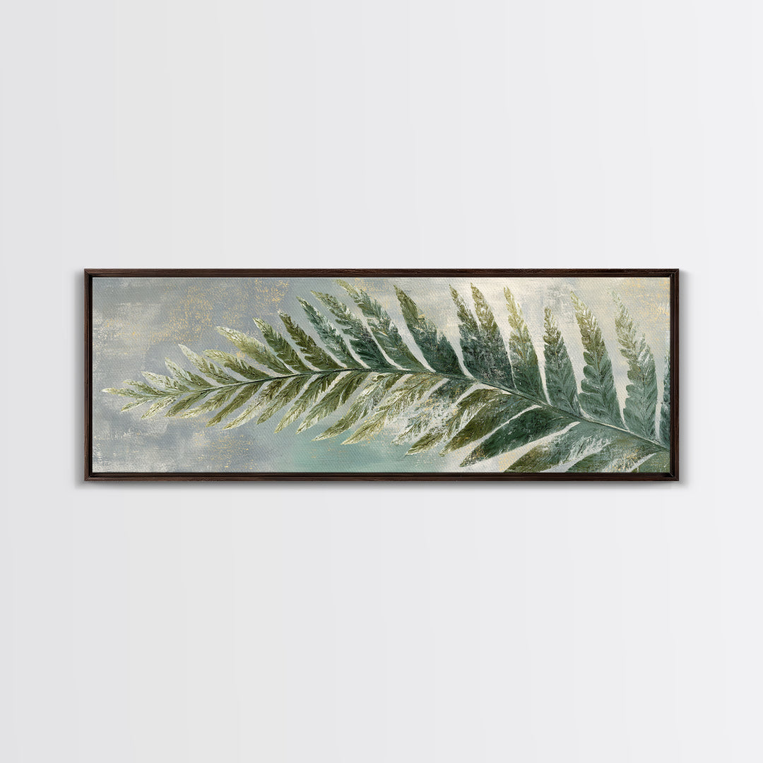 Green Fern Frond Closeup Canvas Print, Bathroom Art, Bathroom Wall Decor, Bathroom Decor, Fine Art, Spa, Bathroom Print, BAT-3x1-98