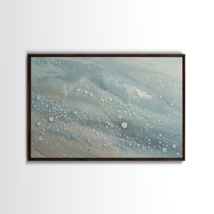 Soft Cloud and Rain Composition Framed Canvas Print, Bathroom Art, Digital Wall Art, Bathroom Decor, Spa, Unique Wall Art, BAT-3x2-23