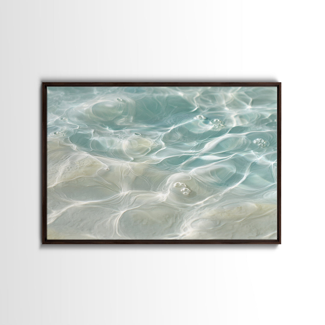 Abstract Water Ripples Canvas Print, Bathroom Art, Dog Portrait, Bathroom Decor, Abstract Art, Spa, Minimalist Wall Art, BAT-3x2-33
