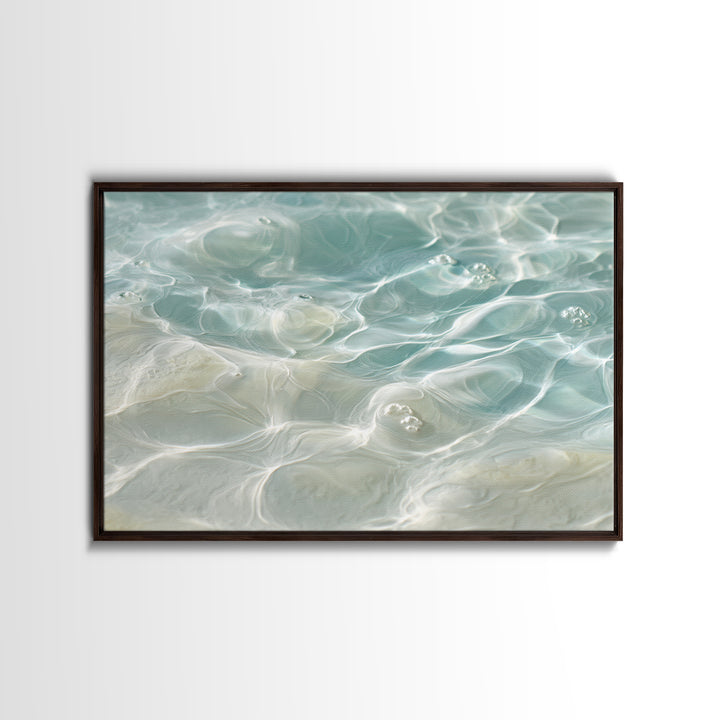 Abstract Water Ripples Canvas Print, Bathroom Art, Dog Portrait, Bathroom Decor, Abstract Art, Spa, Minimalist Wall Art, BAT-3x2-33