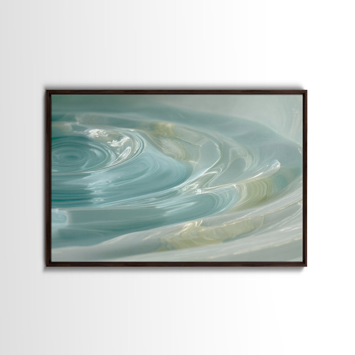 Abstract Water Ripples Canvas Print, Bathroom Art, Dog Portrait, Bathroom Decor, Abstract Art, Spa, Minimalist Wall Art, BAT-3x2-57