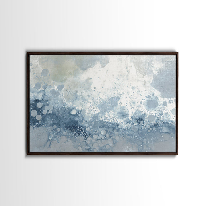 Soft Cloud and Rain Composition Framed Canvas Print, Bathroom Art, Bathroom Decor, Watercolor Art, Spa, Modern Wall Art, BAT-3x2-71