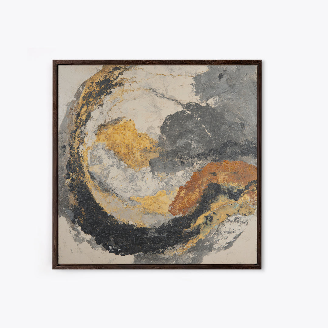 Abstract Marble Texture Canvas Print, Black and White Art, Original Art, Living Room Decor, Abstract Art, Monochrome, BAW-1x1-15