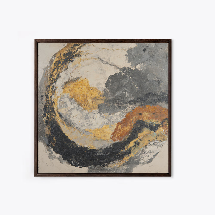 Abstract Marble Texture Canvas Print, Black and White Art, Original Art, Living Room Decor, Abstract Art, Monochrome, BAW-1x1-15