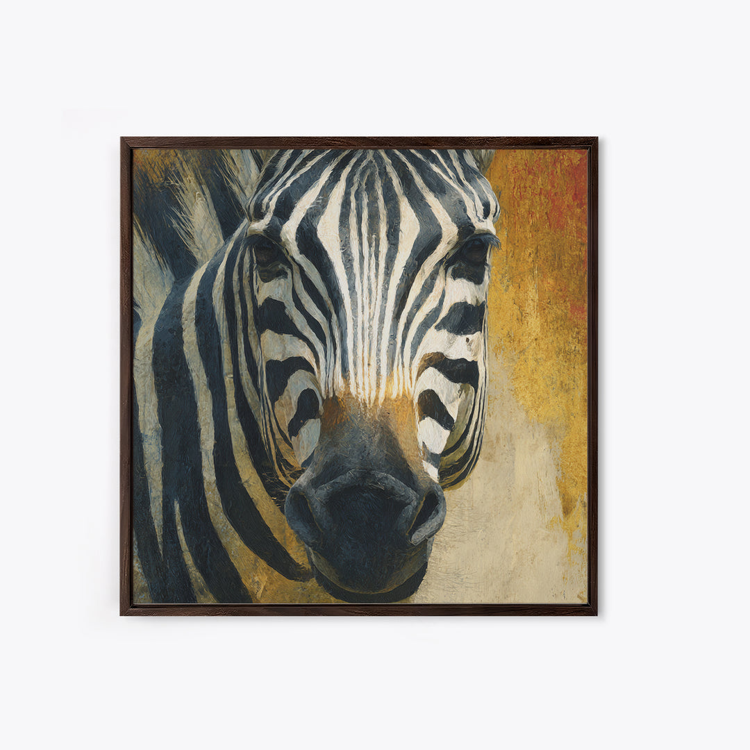 Zebra Stripe Closeup as Graphic Abstraction Canvas Print, Black and White Art, Gallery Decor, Living Room Decor, Monochrome, BAW-1x1-32