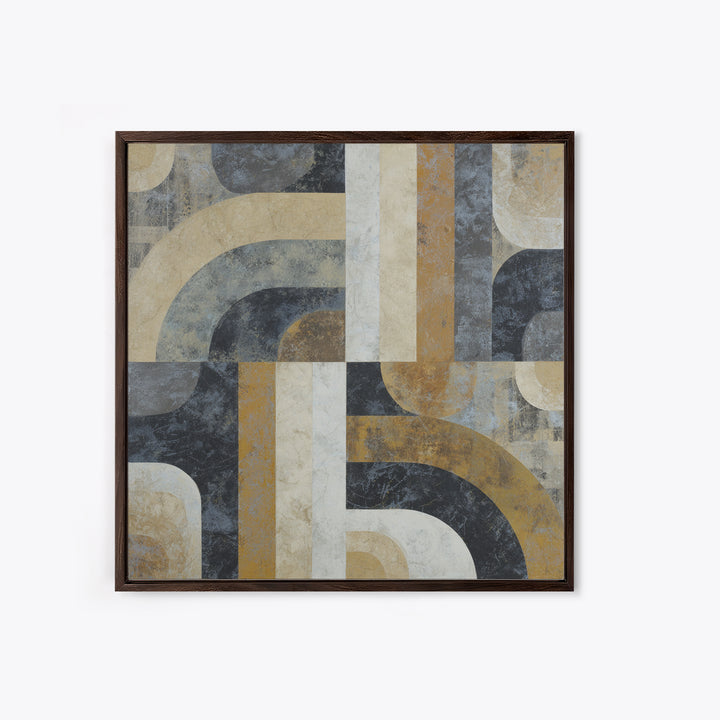 Abstract Marble Texture Framed Canvas Print, Black and White Art, Abstract Wall Art, Living Room Decor, Abstract Art, BAW-1x1-39