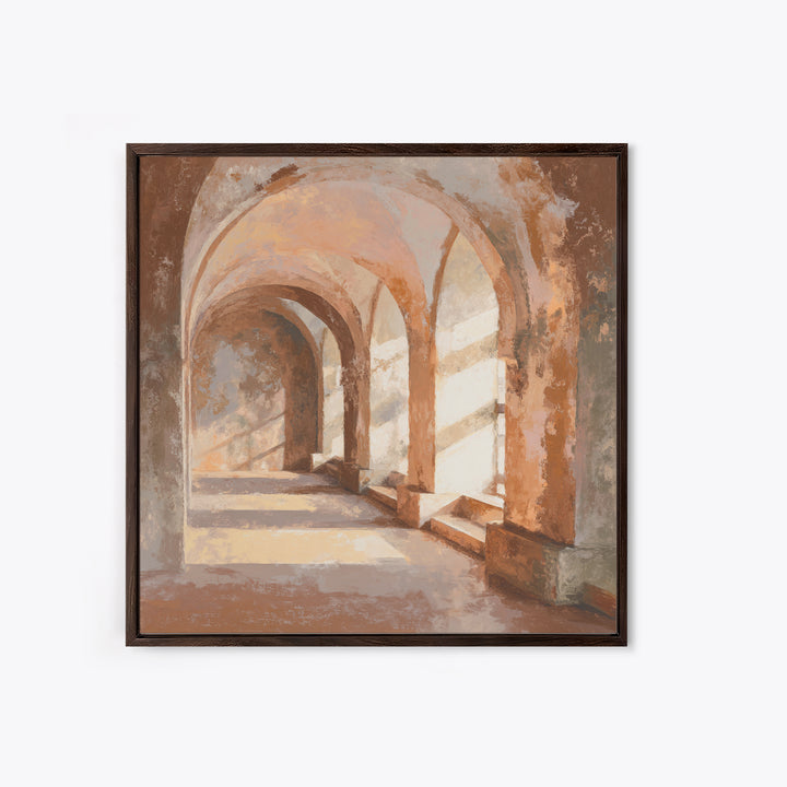 High Contrast Architectural Arches and Shadows Canvas Print, Black and White Art, Modern Art, Living Room Decor, Monochrome, BAW-1x1-51