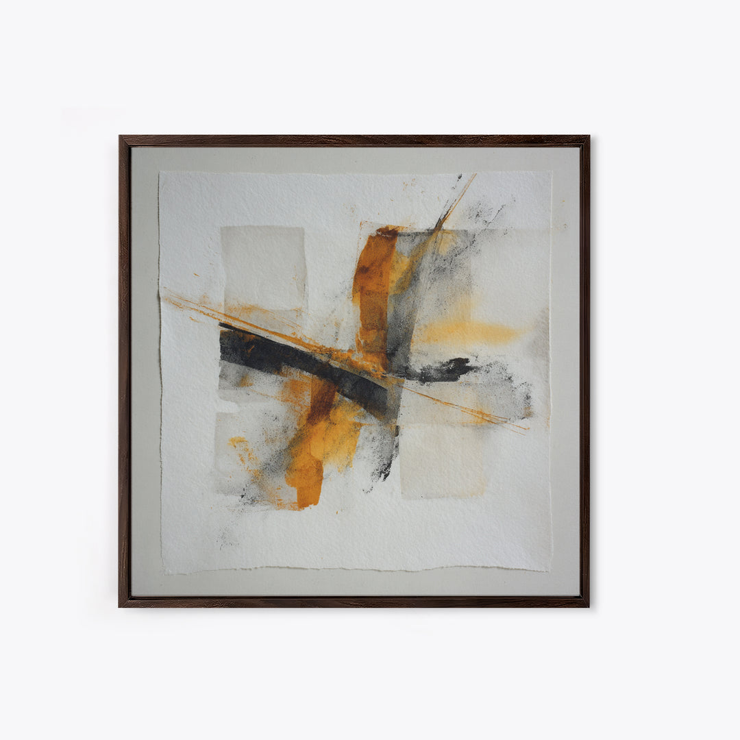 Abstract Charcoal Gestures on White Paper Canvas Print, Black and White Art, Retro Wall Art, Living Room Decor, Abstract Art, BAW-1x1-76