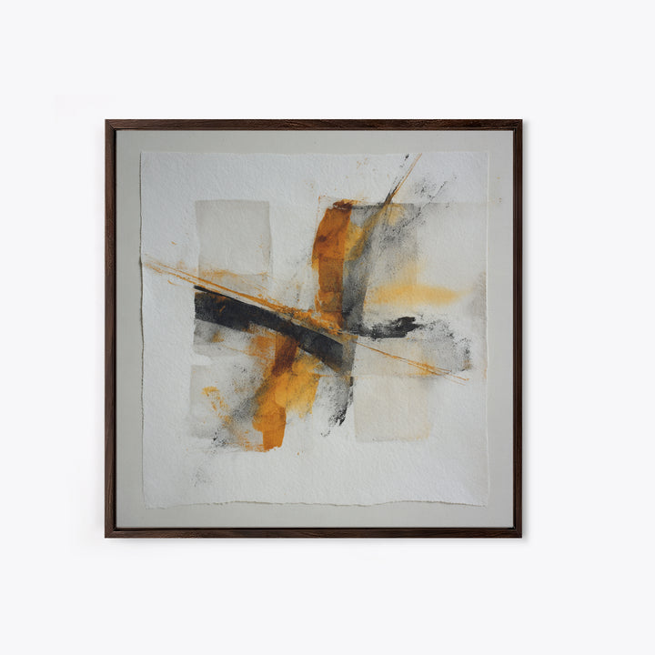 Abstract Charcoal Gestures on White Paper Canvas Print, Black and White Art, Retro Wall Art, Living Room Decor, Abstract Art, BAW-1x1-76