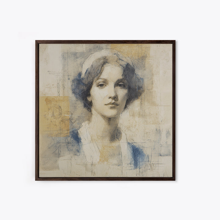 Classic Nude Figure Sketch Canvas Print, Black and White Art, Wall Decor, Living Room Decor, Fine Art, Monochrome, Abstract Art, BAW-1x1-81