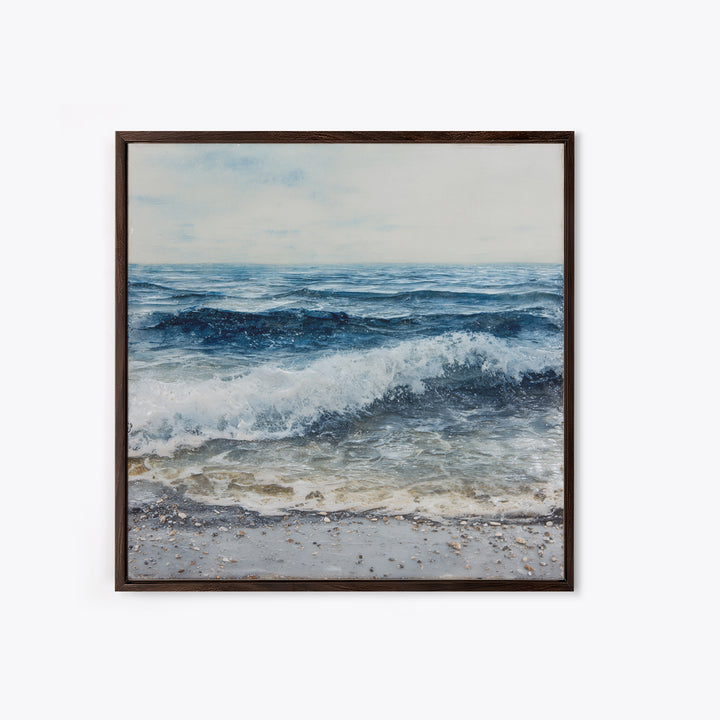Stormy Ocean Wave Canvas Print, Black and White Art, Boho Decor, Living Room Decor, Fine Art, Monochrome, Halloween Decor, BAW-1x1-82