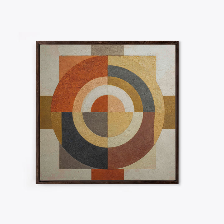 Geometric Bauhaus Grayscale Shapes Canvas Print, Black and White Art, Neutral Decor, Living Room Decor, Fine Art, Monochrome, BAW-1x1-90