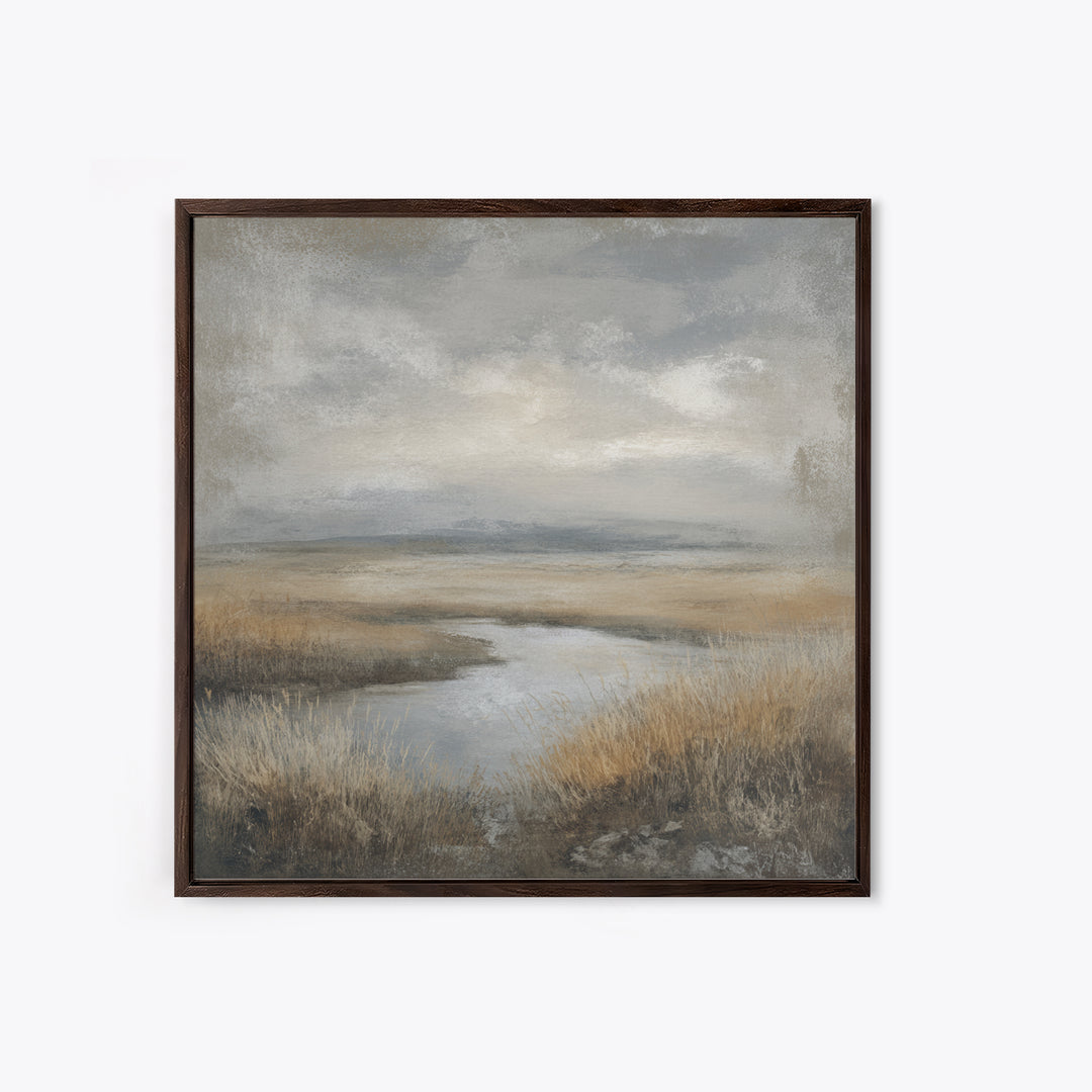 Misty Bridge Landscape Canvas Print, Black and White Art, Room Decor, Living Room Decor, Fine Art, Monochrome, Art Print, BAW-1x1-91