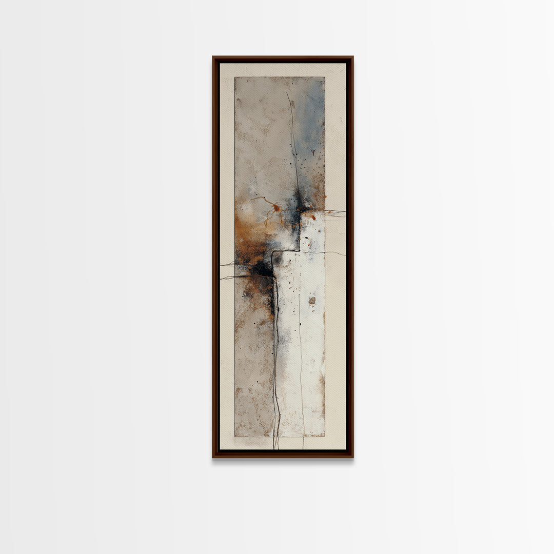 Minimal Face Pair Drawn Framed Canvas Print, Black and White Art, Fine Art Print, Living Room Decor, Oil Painting, Monochrome, BAW-1x3-50