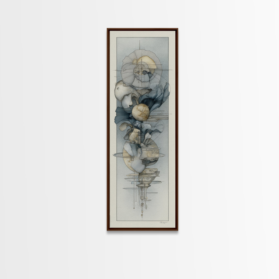 Minimal Face Pair Drawn Framed Canvas Print, Black and White Art, Fine Art Print, Living Room Decor, Oil Painting, Monochrome, BAW-1x3-74