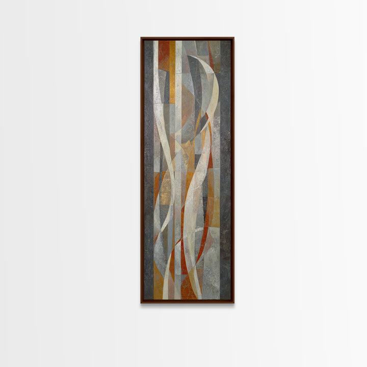Abstract Marble Texture Framed Canvas Print, Black and White Art, Neutral Decor, Living Room Decor, Fine Art, Monochrome, BAW-1x3-75