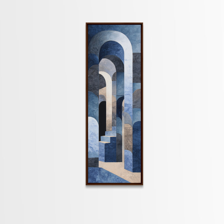 High Contrast Architectural Arches and Shadows Canvas Print, Black and White Art, Statement Artwork, Living Room Decor, BAW-1x3-87