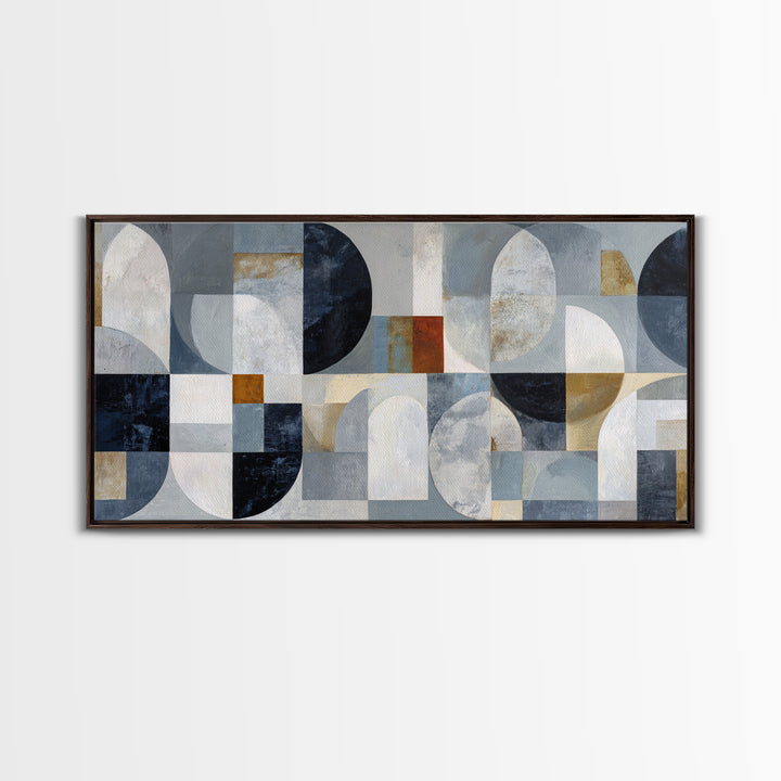 Abstract Marble Texture Framed Canvas Print, Black and White Art, Wall Art, Living Room Decor, Abstract Art, Monochrome, BAW-2x1-35
