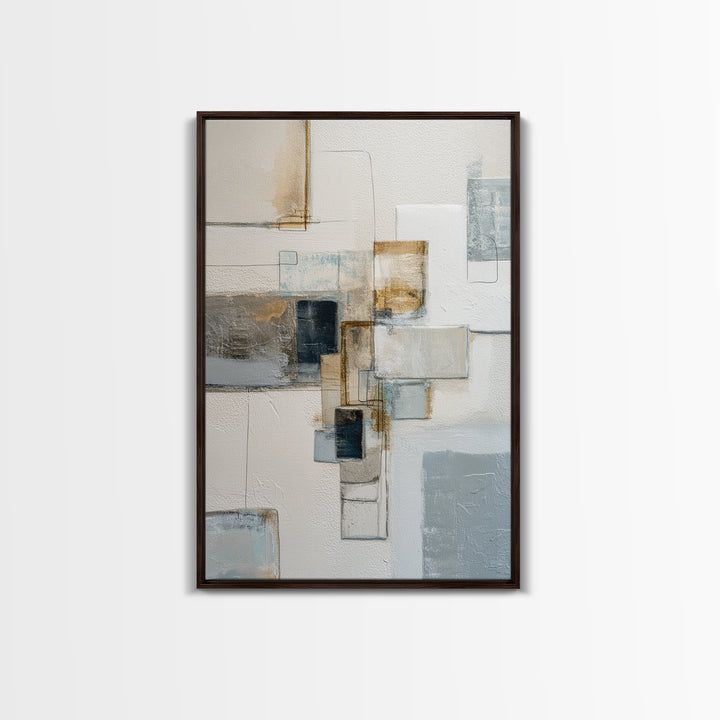 Minimal Face Pair Drawn Framed Canvas Print, Black and White Art, Art, Living Room Decor, Fine Art, Monochrome, Original Art, BAW-2x3-22