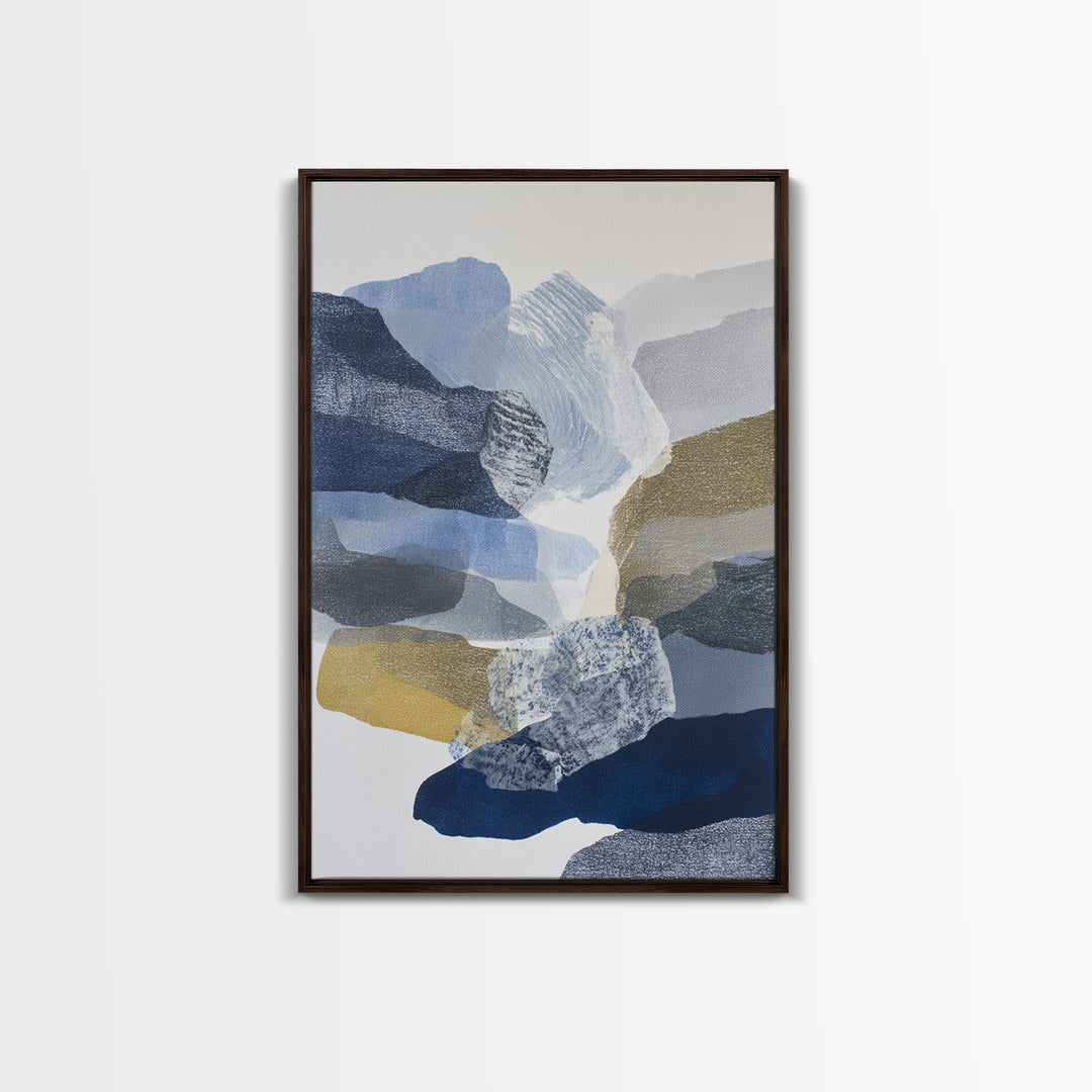 Abstract Charcoal Gestures on White Paper Canvas Print, Black and White Art, Photo Prints, Living Room Decor, Monochrome, BAW-2x3-36