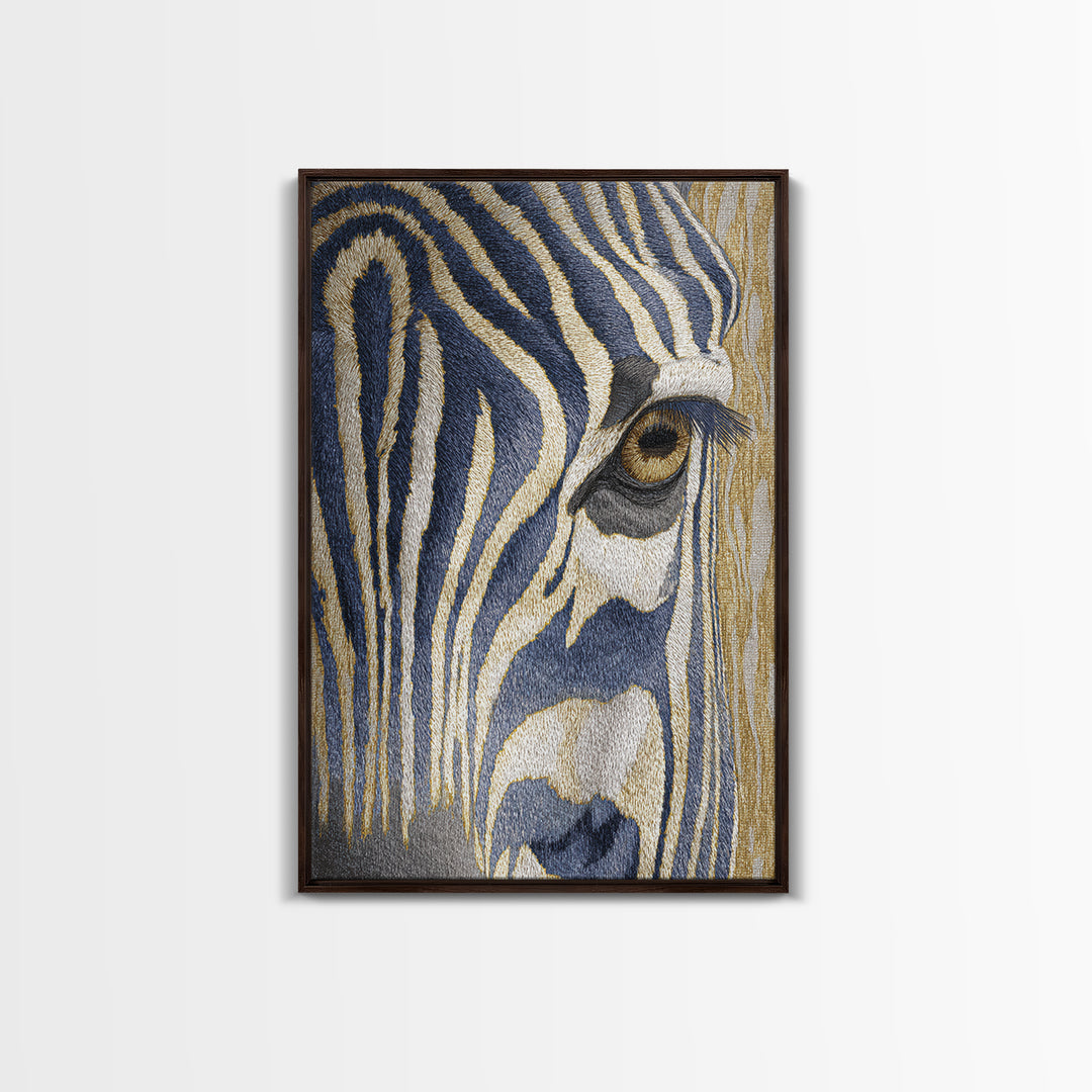 Zebra Stripe Closeup as Graphic Abstraction Canvas Print, Black and White Art, Contemporary Art, Living Room Decor, Monochrome, BAW-2x3-40