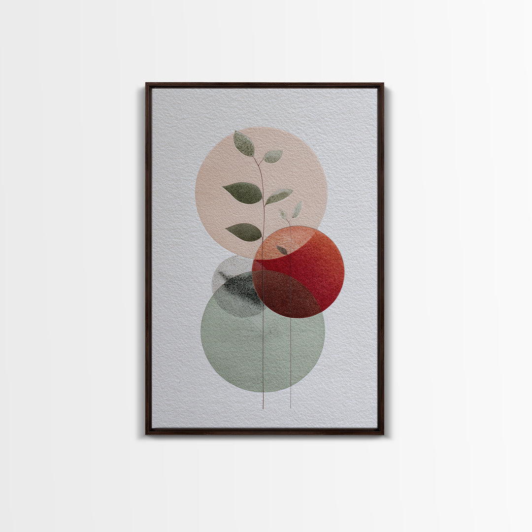 Large Circle and Line Abstract Framed Canvas Print, Black and White Art, Modern Art, Living Room Decor, Abstract Art, BAW-2x3-8