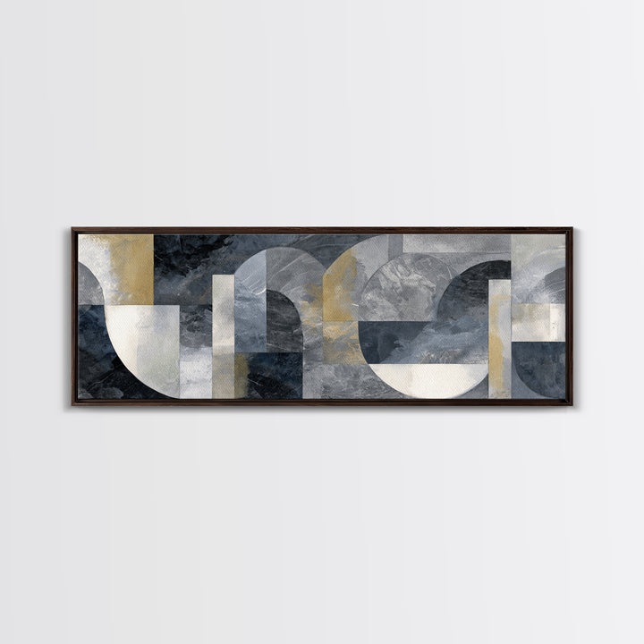 Abstract Marble Texture Framed Canvas Print, Black and White Art, Original Art, Living Room Decor, Abstract Art, Monochrome, BAW-3x1-79