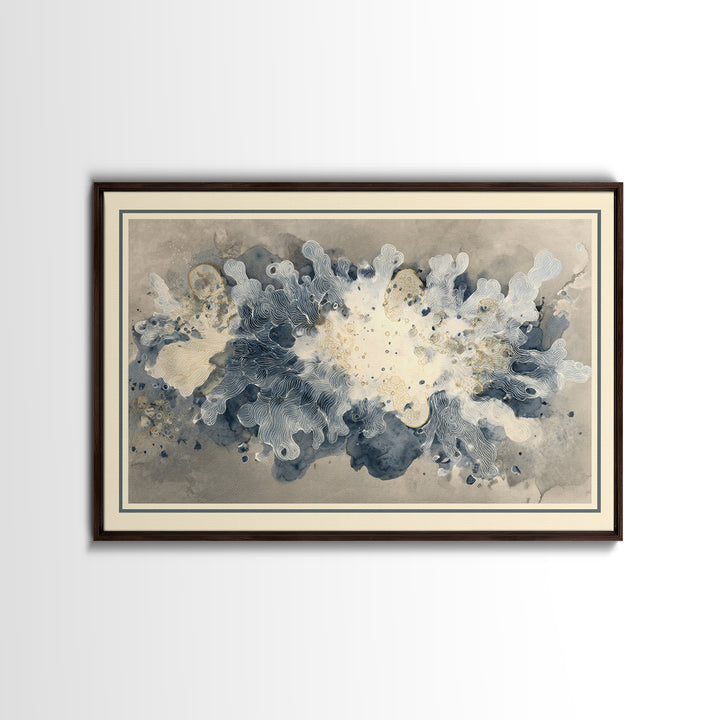 Minimal Face Pair Drawn Framed Canvas Print, Black and White Art, Large Wall Art, Living Room Decor, Fine Art, Monochrome, BAW-3x2-18