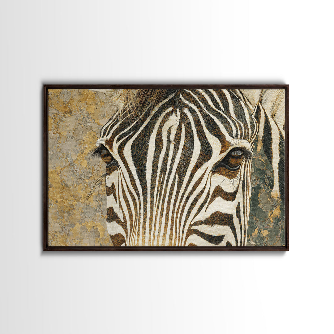Zebra Stripe Closeup as Graphic Abstraction Canvas Print, Black and White Art, Cabin Decor, Living Room Decor, Monochrome, BAW-3x2-36