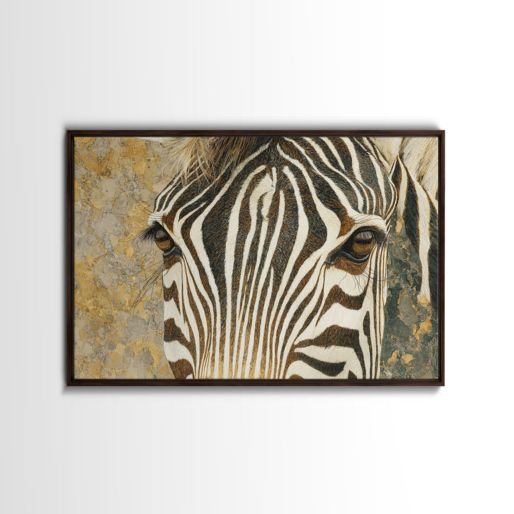 Zebra Stripe Closeup as Graphic Abstraction Canvas Print, Black and White Art, Cabin Decor, Living Room Decor, Monochrome, BAW-3x2-36