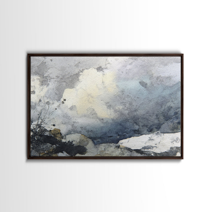 Classic Nude Figure Sketch Canvas Print, Black and White Art, Modern Art, Living Room Decor, Oil Painting, Monochrome, BAW-3x2-37