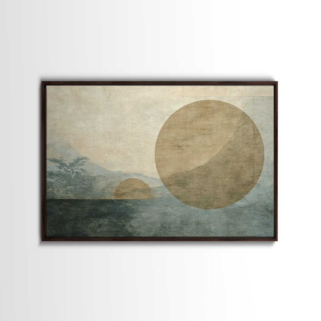 Large Circle and Line Abstract Canvas Print, Black and White Art, Original Art, Living Room Decor, Abstract Art, Monochrome, BAW-3x2-4