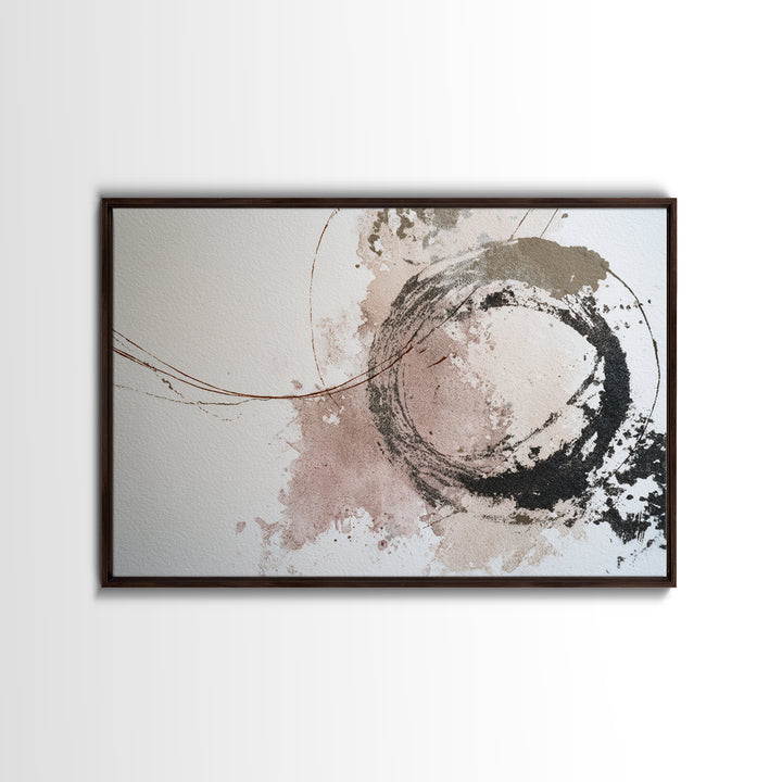 Abstract Charcoal Gestures on White Paper Canvas Print, Black and White Art, Room Decor, Living Room Decor, Abstract Art, BAW-3x2-56