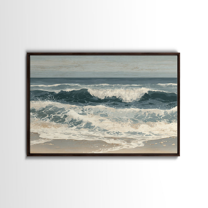 Stormy Ocean Wave Canvas Print, Black and White Art, Printable Art, Living Room Decor, Fine Art, Monochrome, Gallery Decor, BAW-3x2-62