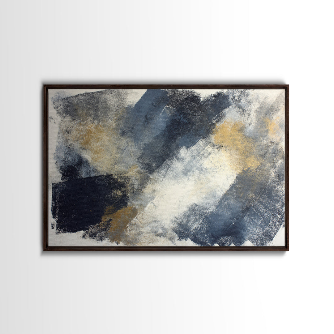 Abstract Charcoal Gestures on White Paper Canvas Print, Black and White Art, Modern Wall Art, Living Room Decor, Monochrome, BAW-3x2-8