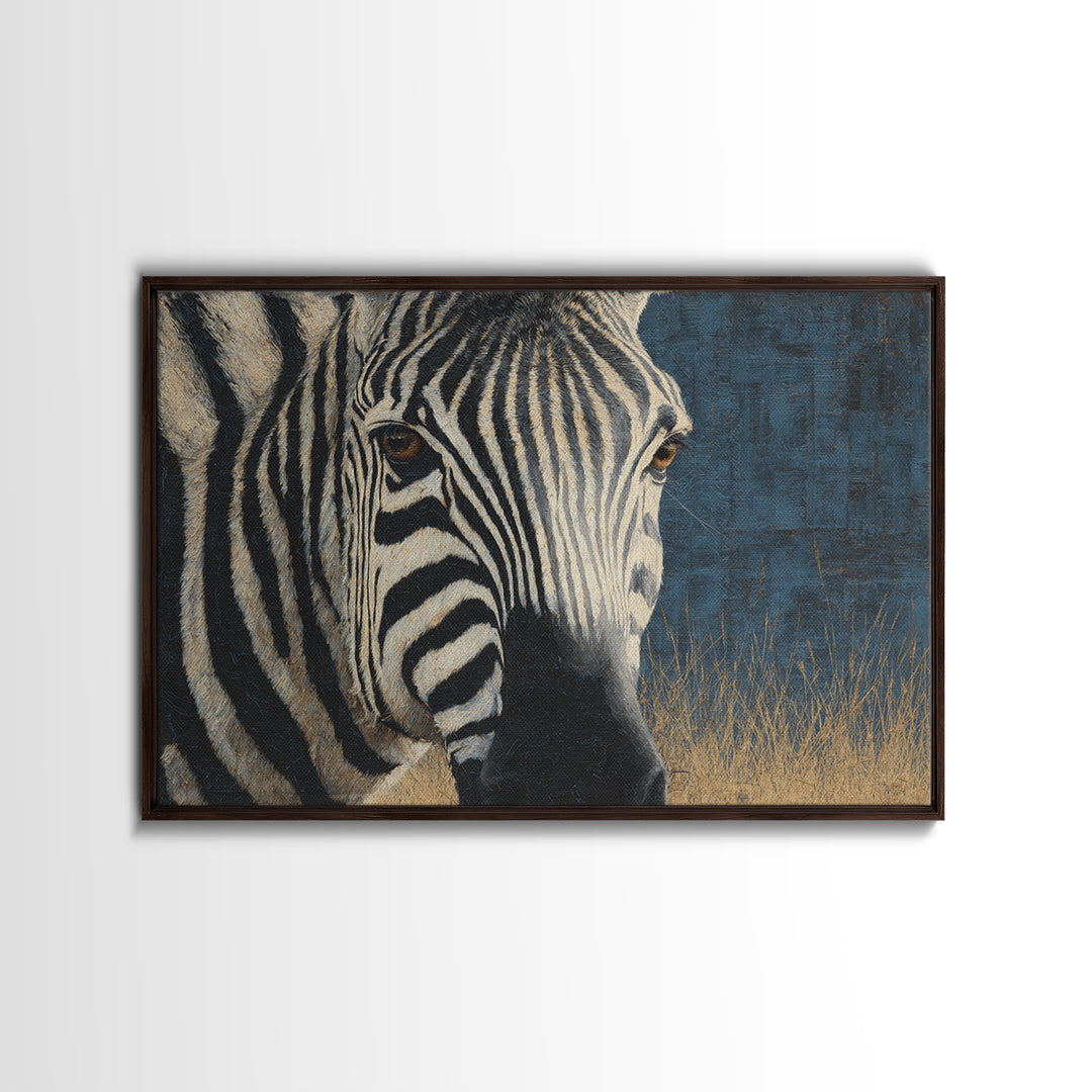 Zebra Stripe Closeup as Graphic Abstraction Canvas Print, Black and White Art, Art, Living Room Decor, Fine Art, Monochrome, BAW-3x2-84