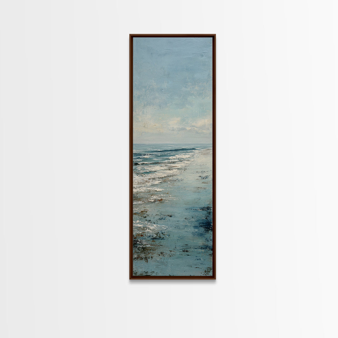 Abstract Ocean Horizon Canvas Print, Beach Art, Room Decor, Coastal Decor, Fine Art, Shore, Original Painting, Digital Wall Art, BEA-1x3-28