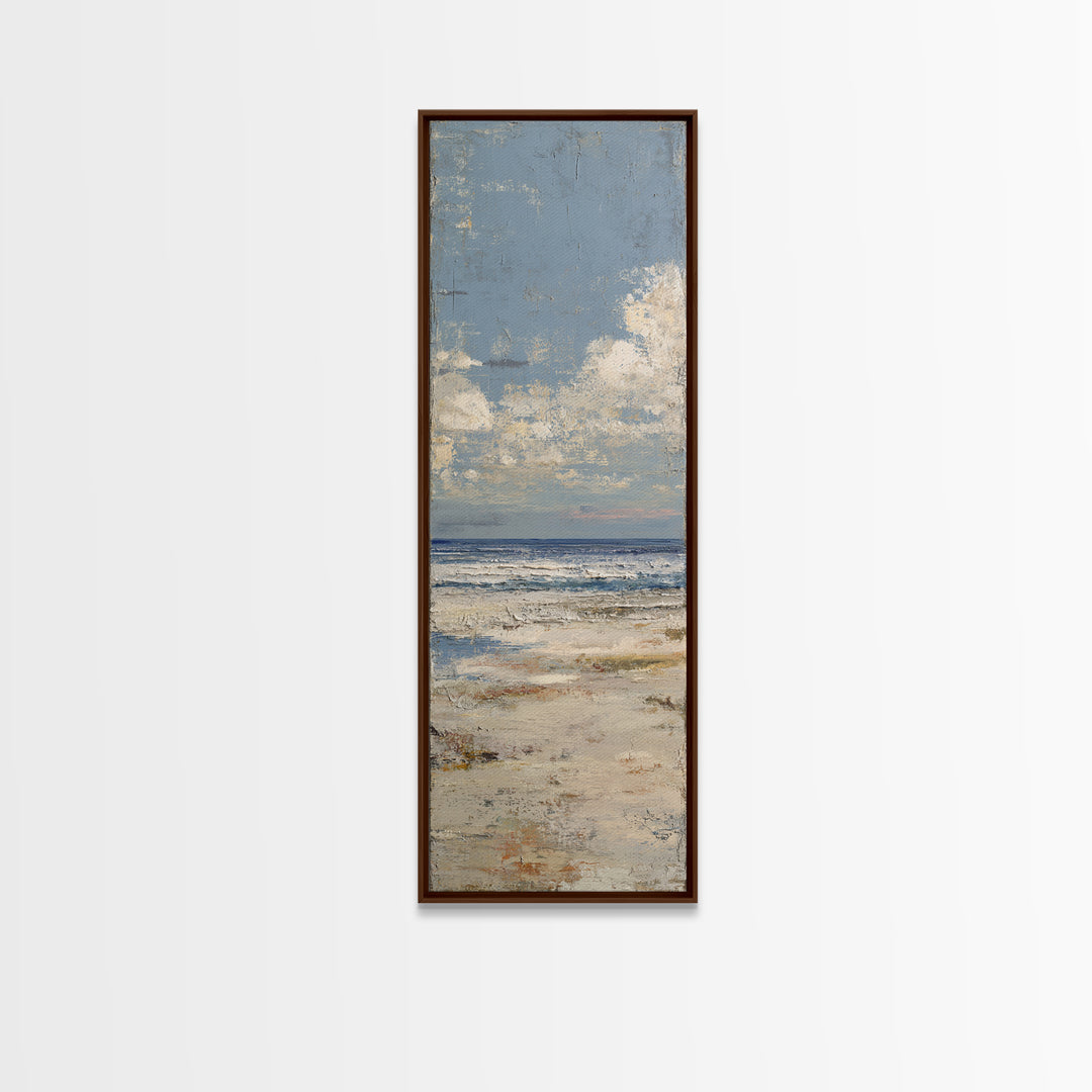Abstract Ocean Horizon Framed Canvas Print, Beach Art, Home Decor, Coastal Decor, Shore, Printable Art, Abstract Wall Art, BEA-1x3-52